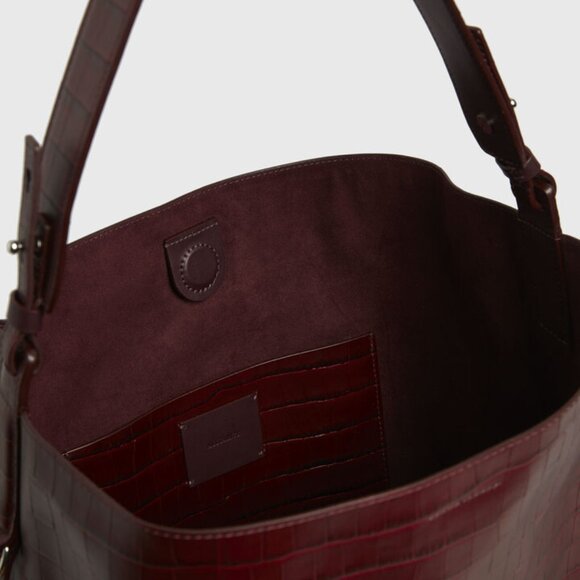 ALLSAINTS Polly Croc-Embossed Large Leather Tote - Picture 8 of 9